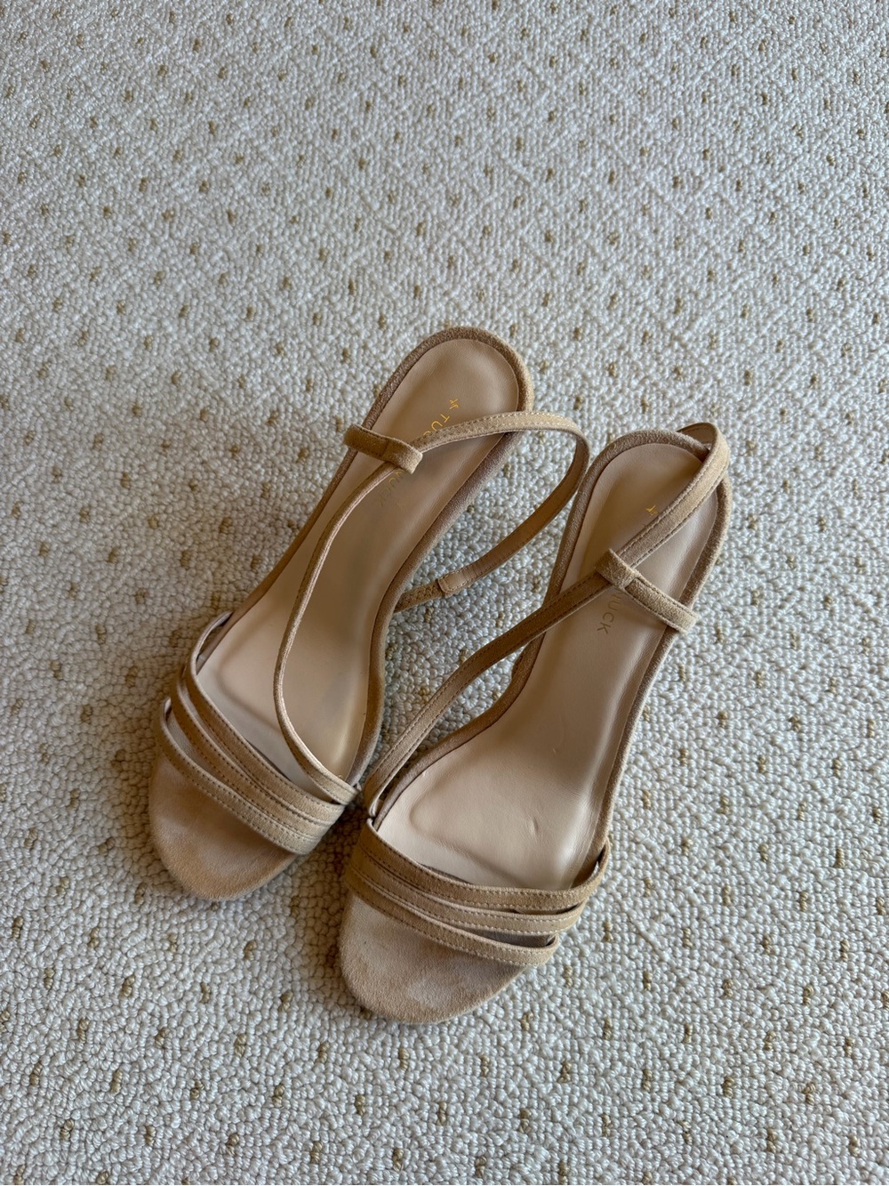 Tuckernuck Strappy Slingback Heels in Tan